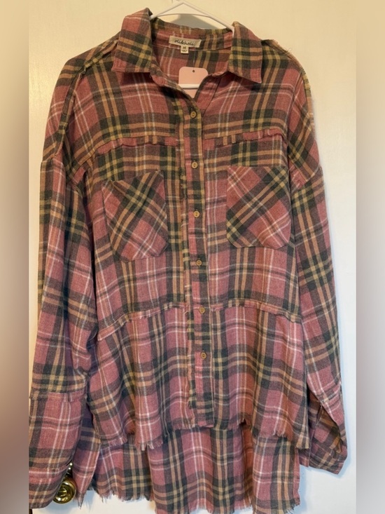 Oli & Hali Tops - Oli & Hali Pink Flannel Shirt
